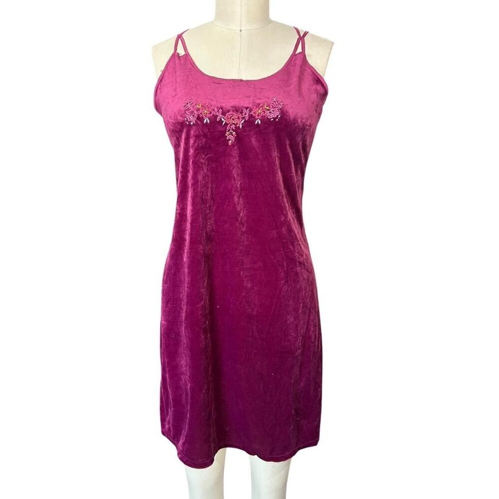 Unbranded Women's Purple and Burgundy Dress
